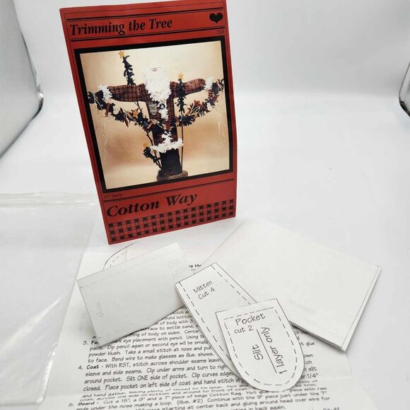 The Cotton Way Collection TRIMMING THE TREE 21" Santa Sewing Pattern Christmas - Picture 2 of 4